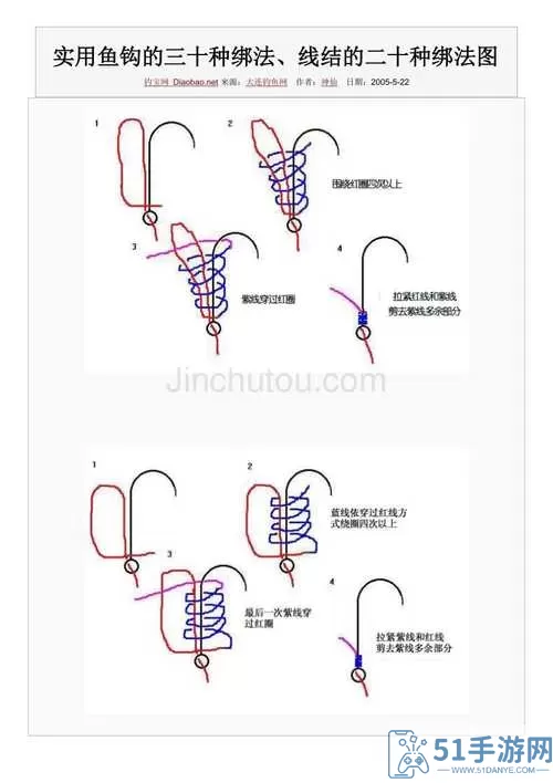 钓鱼钩的正确绑法